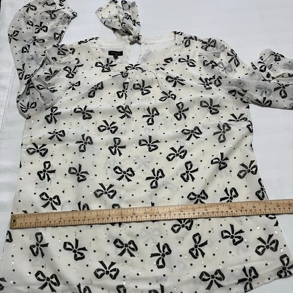Talbots Womens Sheer Blouse Size L - Picture 5 of 10